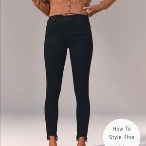 Abercrombie & Fitch simone high rise ankle black 26